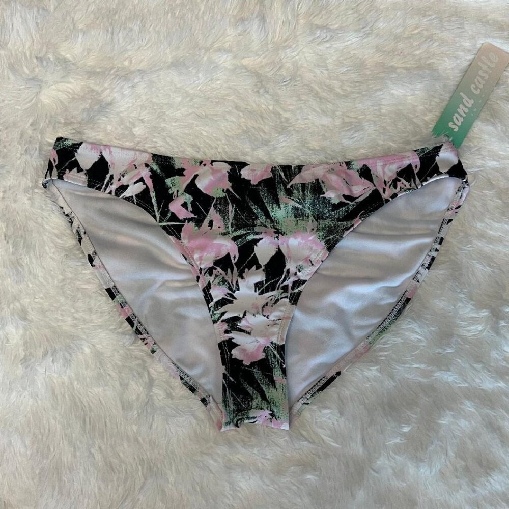 Sand Castle Swimwear Moderate Coverage Ruched Scrunch Back Bikini X-Large